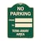 Signmission No Parking From to with Blank Space Heavy-Gauge Aluminum Architectural Sign, 24" x 18", G-1824-22890 A-DES-G-1824-22890 - alternate 1